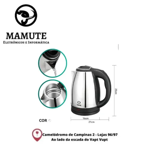 Chaleira Eletrica Inox 1.8l Onistek 220v 