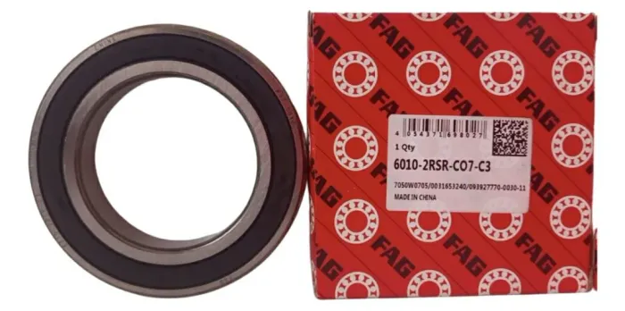 Rolamento Fag 6010 2rsr-co7-c3 50x80x16 Para Eixos E Motores