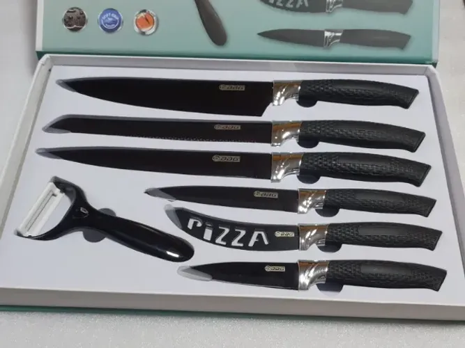 kit de facas muito cortante em estojo de luxo