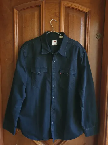 Camisa Jeans western Levi's Preta
