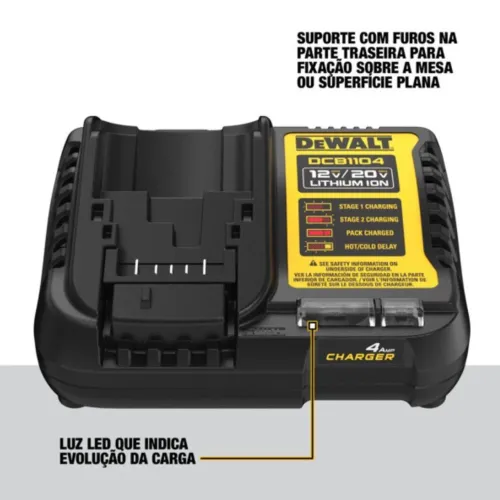 Carregador de Baterias DCB1104-BR 4,0Ah Bivolt DEWALT