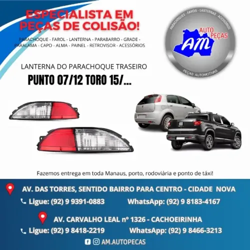 lanterna do parachoque traseiro punto