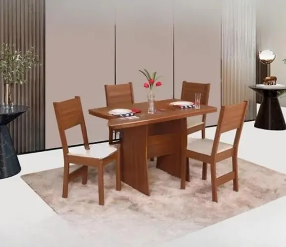 Conjunto mesa e 4 cadeiras NOVO DA LOJA