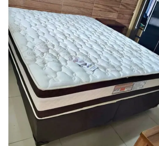 Cama Box de Casal com Colchão Ortopédico