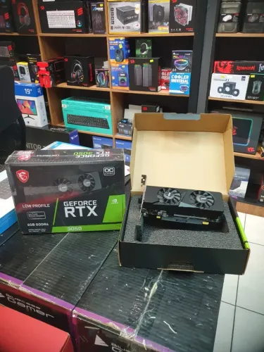 Placa De Vídeo RTX 3050 Msi Geforce, Low Profile, 6GB, GDDR6 Nova, Lacrada