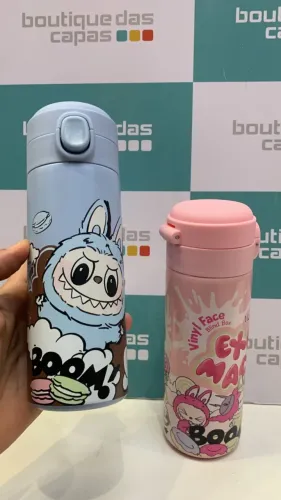 GARRAFA TERMICA DE INOX INFANTIL LABUBU AK-4206 420ML P SUCO AGUA CHÁ