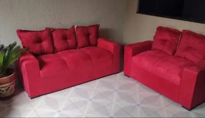 Conjunto de sofá vermelho