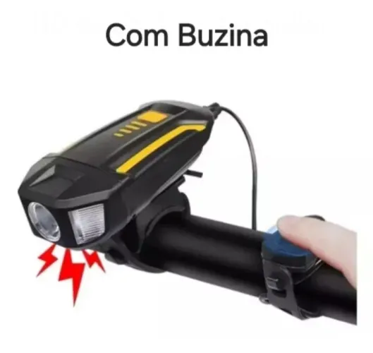 Farol de Bicicleta JWS com Buzina Integrada