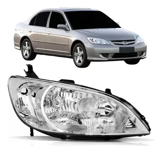 Farol Dianteiro Cromado Civic 2004 2005 2006 Direito