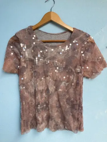 Blusa de Brilho Paete, Tam P(Nova)