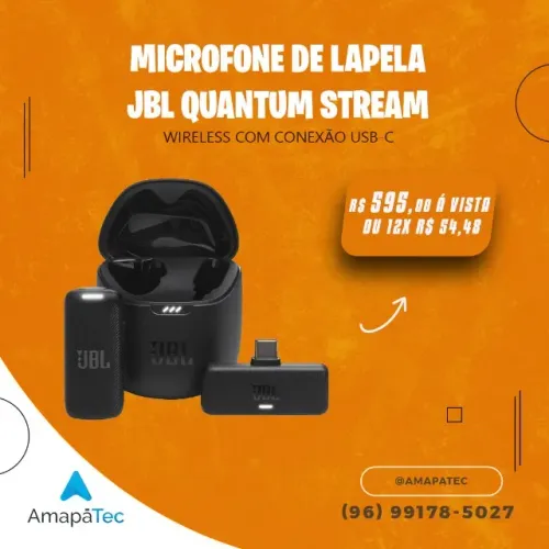 Microfone de lapela Jbl Quantum Stream