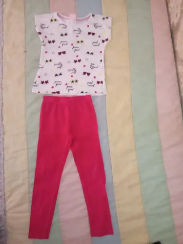Conjunto Infantil Menina - Blusa e Legging 6 anos 