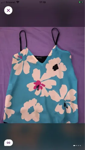 Blusa estampada com flores Lança Perfume