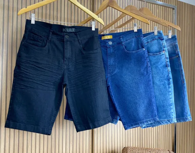 Bermudas jeans masculina 