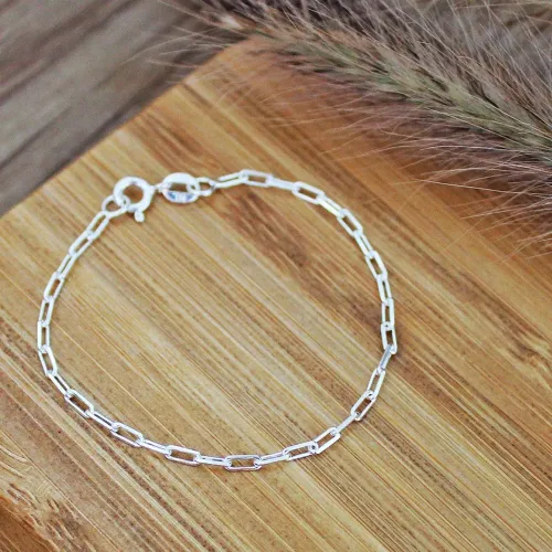 Pulseira de prata infantil masculina