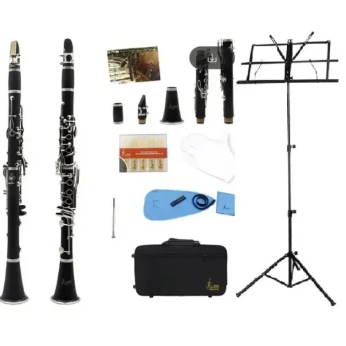 Clarinete Slade Sib 17 Chaves NOVO + Estante Partitura