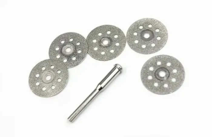 Discos Diamantado 22mm Micro Retifica - 05 Discos, mais 01 Haste 