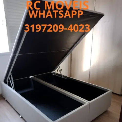 Cama Box Baú Casal Bipartido 1.38x1.88 - Baú Blindado e Alta Durabilidade