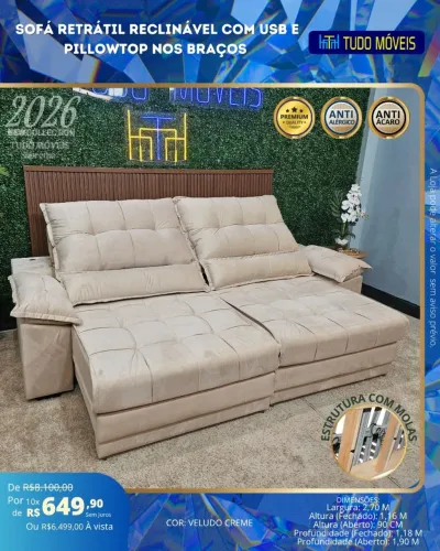 Sofá retrátil e reclinável super confortável em promoção + entrega grátis 