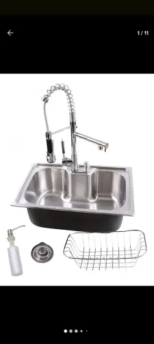 Cuba Inox com Torneira Gourmet e Acessórios