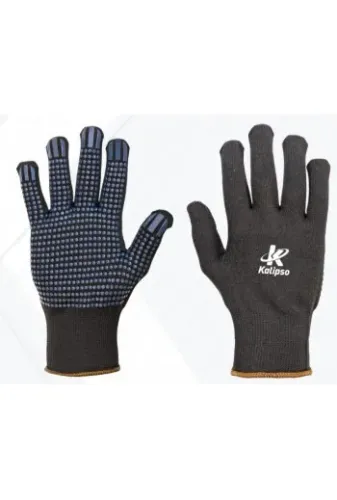 Luva De Algodão Tricotada Pigmentada Preta Kit com 96 Pares