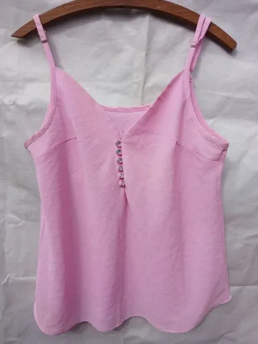 ?Blusa Feminina Rosa Candy - Alça Regulável - Tamanho G