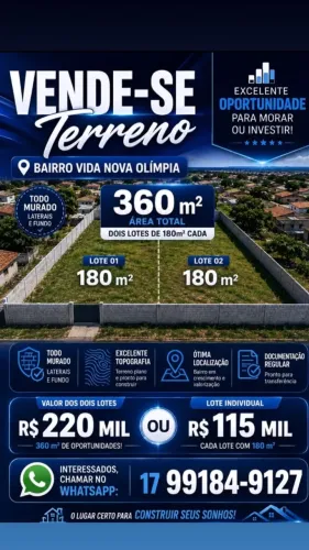 Oportunidade de negócio em Olímpia-SP