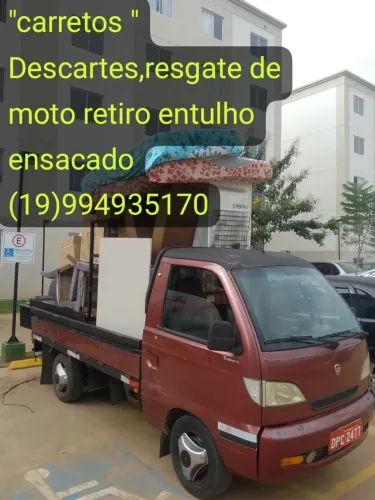 Fretes, descartes retiro entulho ensacado 