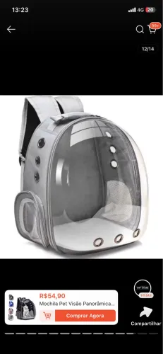 Mochila de transporte pet