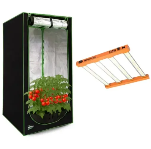 Kit Cultivo Grow Estufa Tenda 100x100x200 + Led Quantum Barra Qb 240w Chips Samsung LM283B