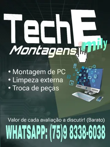 Montagem de computadores e limpeza