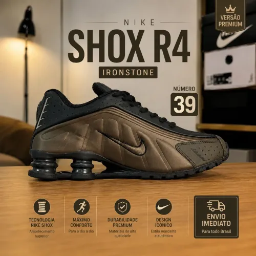Tênis Nike Shox R4 Ironstone - [ Importado/ N°: 39 ] Frete grátis 