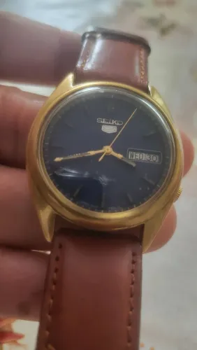 Seiko 5 autotem plaquê 38 mm anos 70