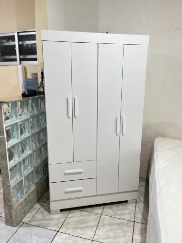 Guarda Roupa Solteiro 4 Portas 2 Gavetas - Produto NOVO - Pronta Entrega