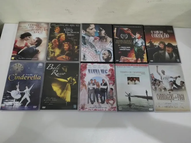 Lote 10 DVDs Originais, Filmes Excelentes com Histórias lindas e marcantes.