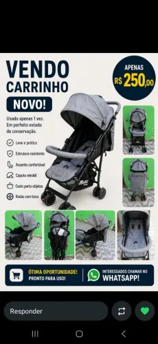 Carrinho de bebe novo
