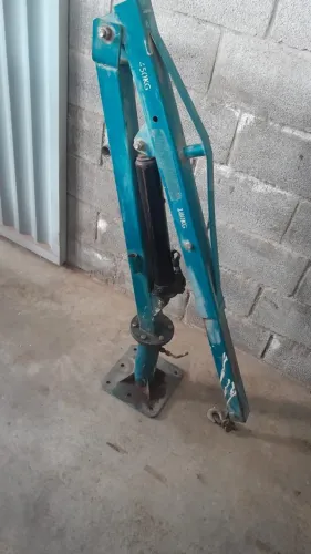Mini Grua Guincho fixo 450kgs braço hidráulico de elevação
