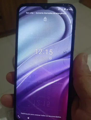 Moto g 20 com a tela quebrada