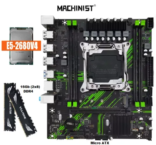 Kit X99 - Placa Mãe Machinist Pr9+e5 2680v4+16gb Ddr4 3200Mhz