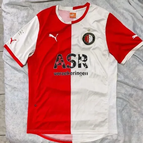 camisa original 2011 2012 feyenoord rotterdam tamanho g puma vermelha branca