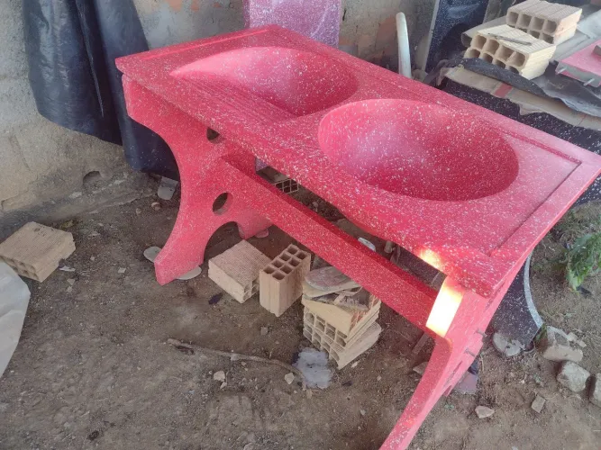Fábrica de pias, tanques, bancadas e cubas de concreto, com retirada em Luziânia Goiás.