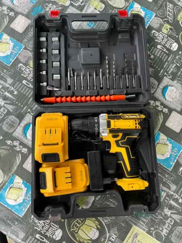 Parafusadeira Furadeira 48v Profissional 2 Baterias Sem Fio