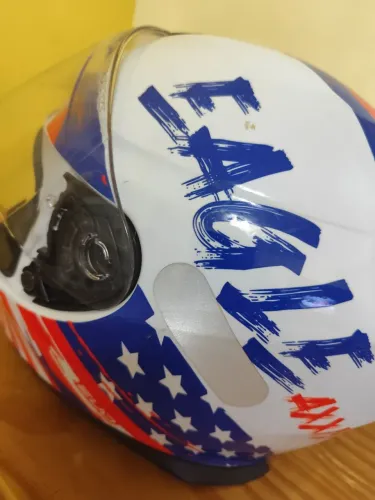 Capacete Axxis Capacete Eagle Independence Branco Vermelho Azul 56