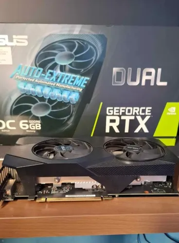 Placa de vídeo Asus Geforce Rtx 2060 OC 6gb DDR6