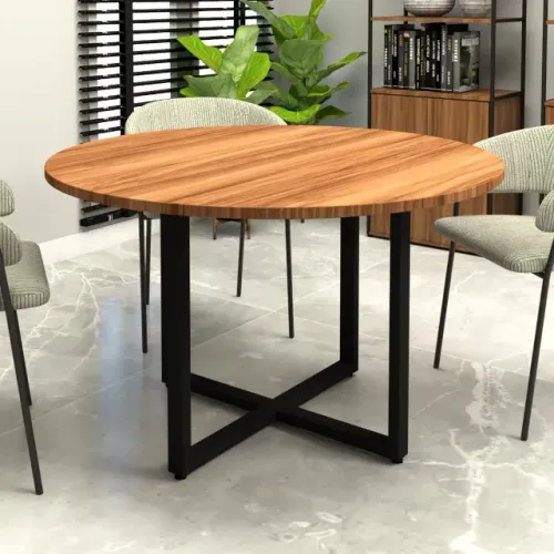 Mesa de reuniao redonda 1,2 para escritorio salão de festas hall casa