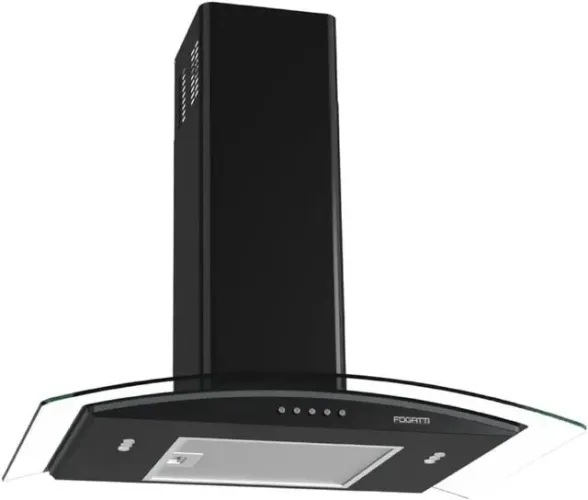 Coifa de Parede Vidro Curvo, Fogatti 70cm, 220V Black