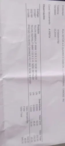 Torrando telhas de 6 mm