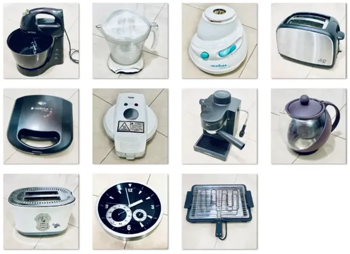 Lote de utensílios domésticos