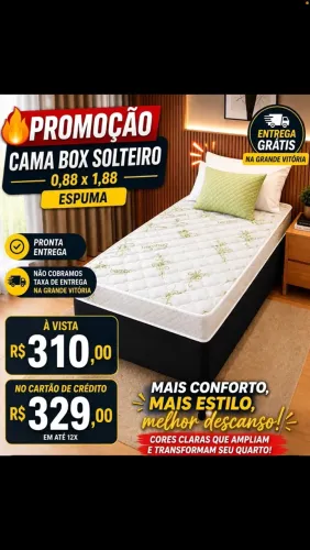 (EM 4 CORES) CAMA NOVA, SONO NOVO IMPERDÍVEL De 379,90 Por 310,00 ?