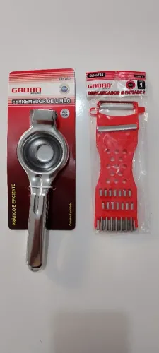 Kit Espremedor de Limão/ Laranja e Descascador/Fatiador de Legumes